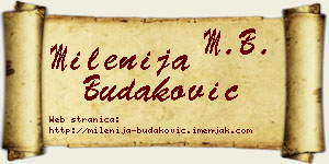 Milenija Budaković vizit kartica